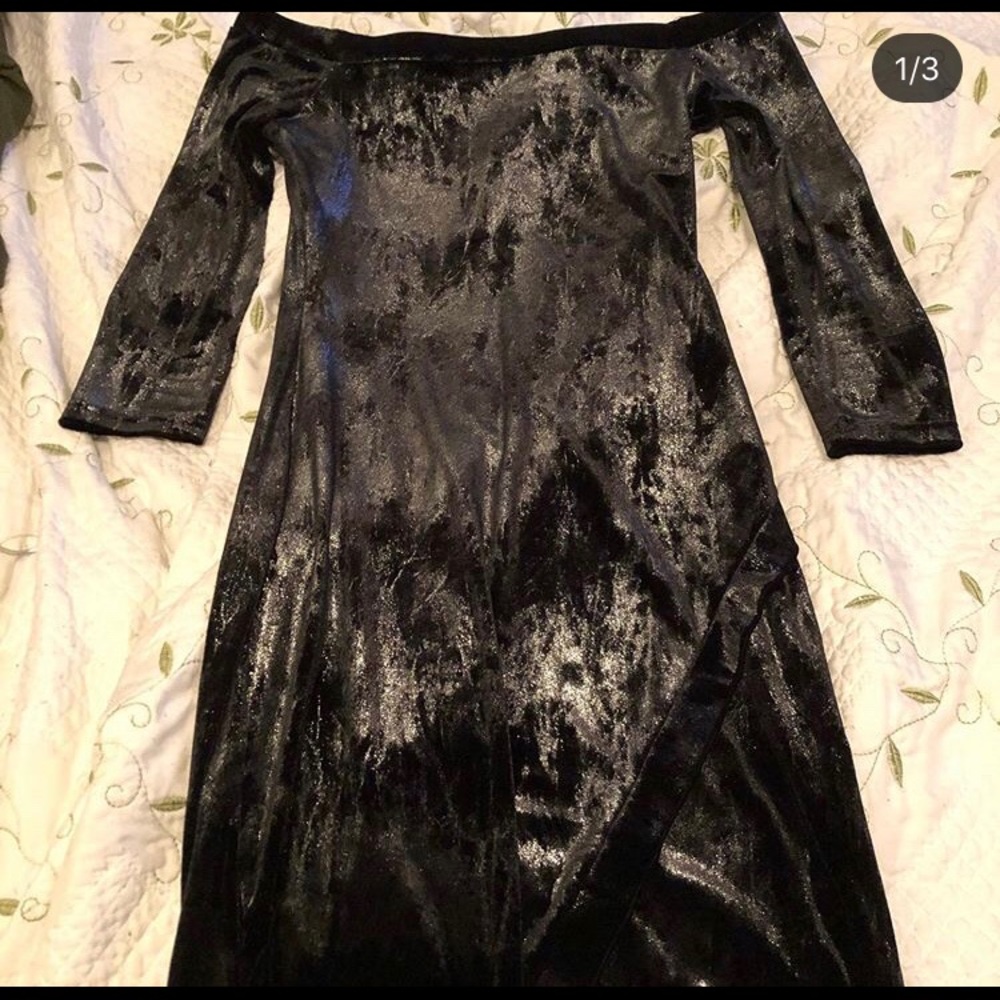 Velvet metallic dress